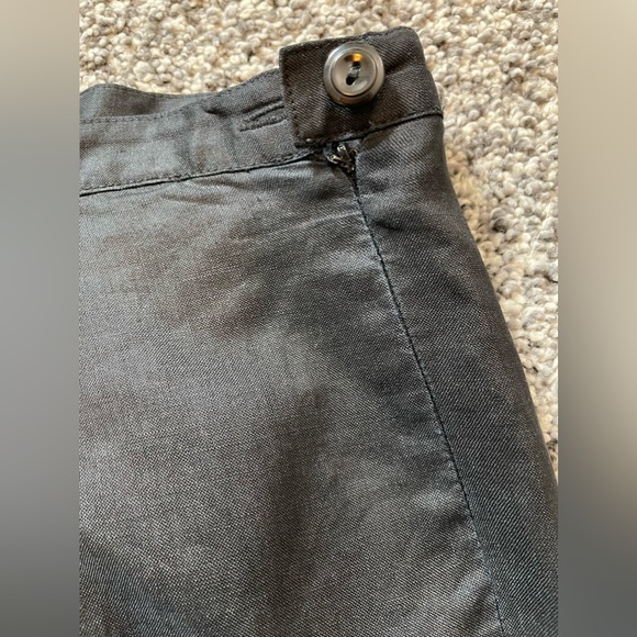 5 for 25 Silkland Black Ramie High Waist Cropped Pants with Embroidered Beads 8 - Picture 4 of 5